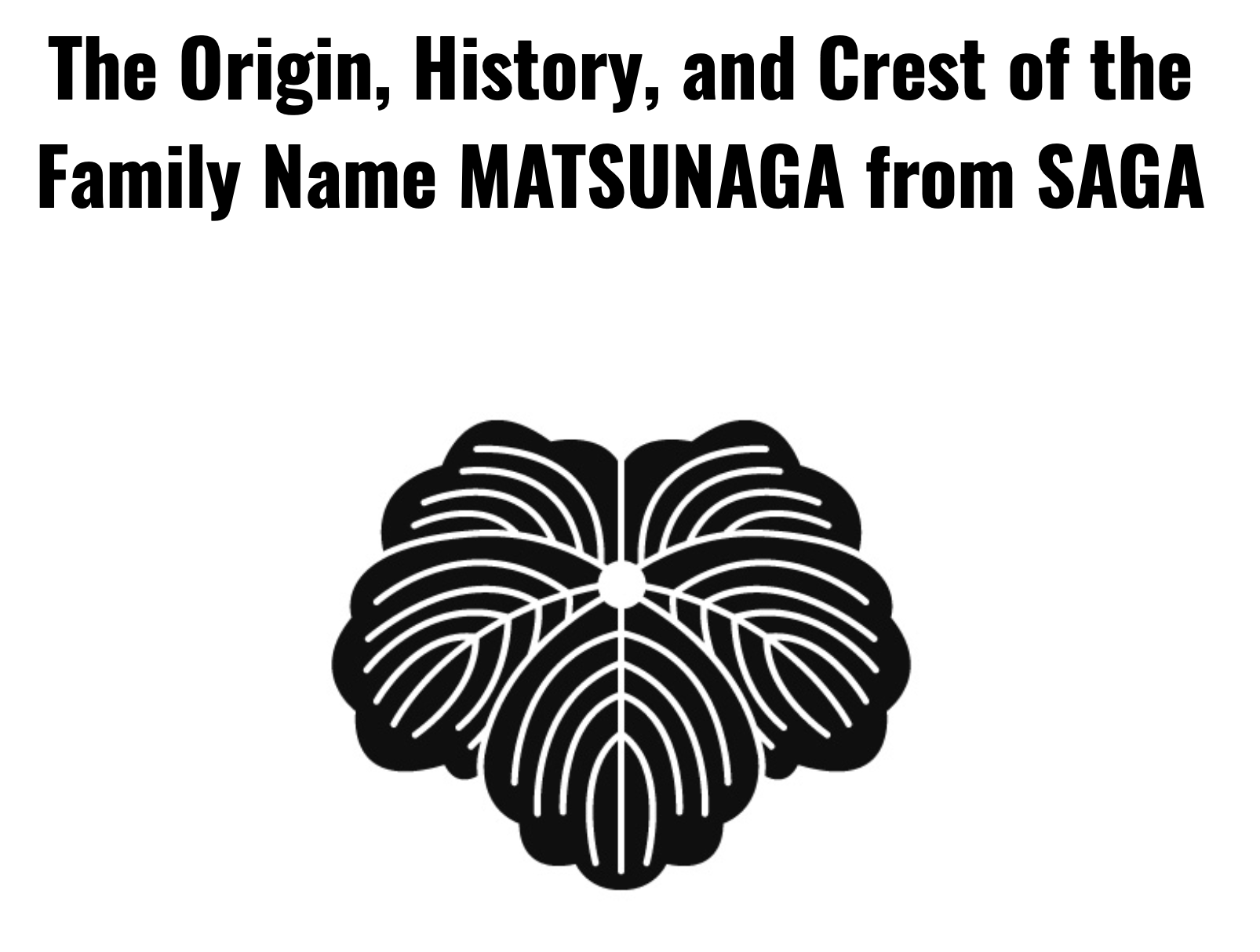 Matsunaga from Saga, Japan